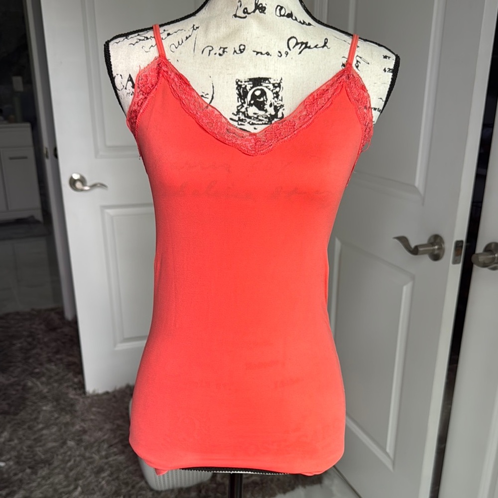 Nine West Coral Lace Trim Cami Top